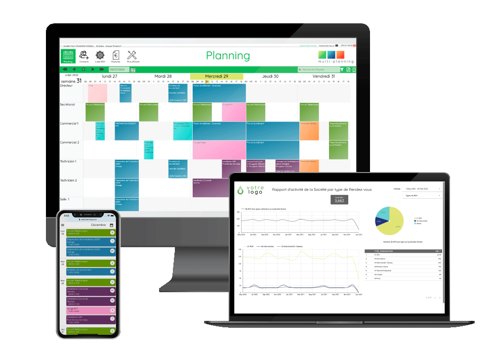 Team Calendar Sharing with MultiPlanning Easy, shared calendar online