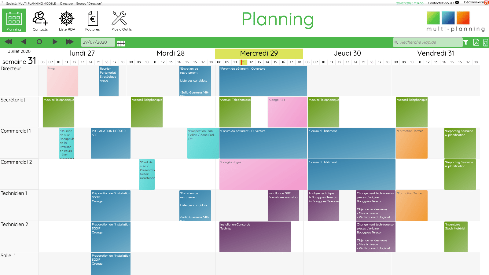 MultiPlanning Agenda partagé en ligne Simplifiez le quotidien de vos équipes de travail