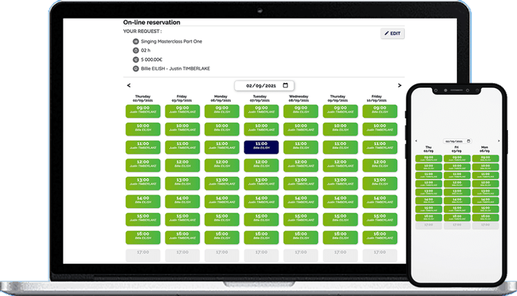 Logiciel de réservation en ligne Multi-Planning